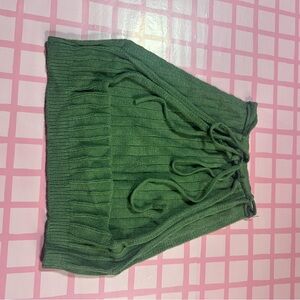 CIDER Forest Green Knit Sweater open back top